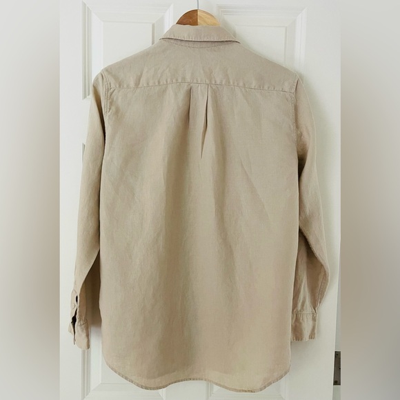 Quince Women's Button Down Shirts - White, Tan, Pink, and Blue - Picture 9 of 9